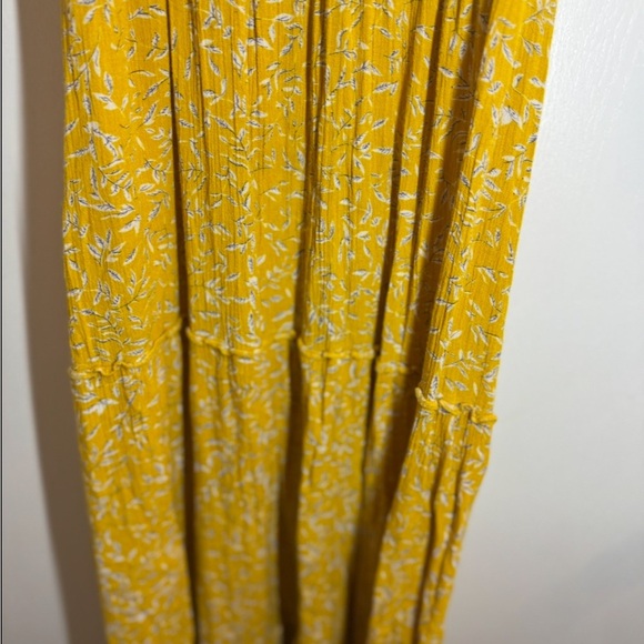 ZATTCAS’ Smocked top Midi Tiered Floral Dress Yellow/White size Medium - Picture 14 of 16